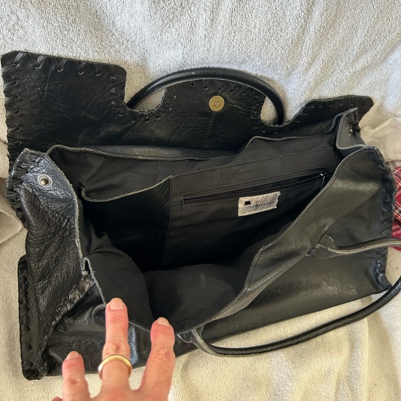 Vintage Jamie Young leather tote bag. Good condition - Picture 5 of 7